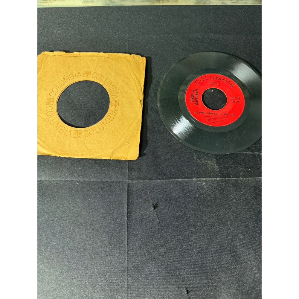 Simon & Garfunkel Vinyl 7" Black Excellent Cecilia‎ Only Living Boy in NY 45 RPM